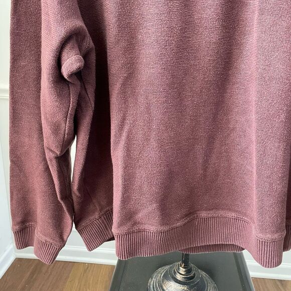Tommy Bahama Brown Cotton Henley Snap Sweater XL - Picture 3 of 8
